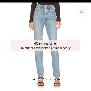 AGOLDE Riley Crop High Rise Straight Leg Jeans